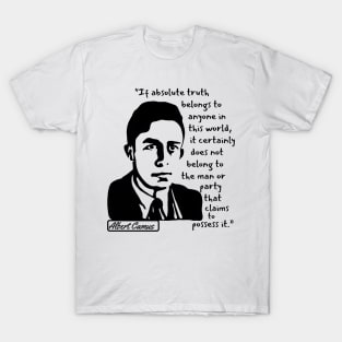 Albert Camus Portrait and Quote T-Shirt